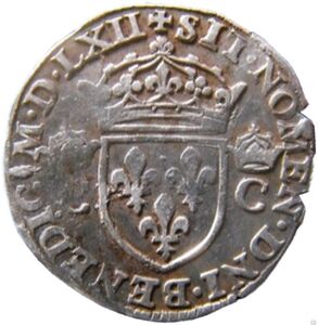 Teston Charles IX 1575 – Rouen – Argent – TB+ – Monnaie Rare