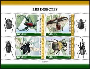 Stamp: Insects (Central African Republic(Insects (2022)) Yt:CF 9021 ...