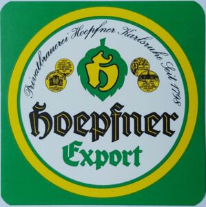 Hopf Label Drink Label: Hoepfner Export (Brauerei Hoepfner, Germany, Federal ...