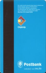 Chipknip Tarjeta de Banco: Chippas (Postbank, Países BajosCol:NL-CH-0002