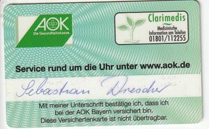 Aok Insurance Functional Card: AOK - Die Gesundheitskasse (Insurance, Germany ...