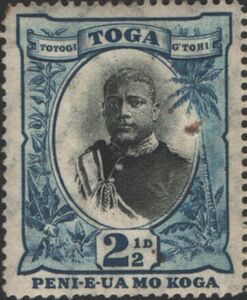 Stamp: King George Tupou II (1874-1918) (Tonga(Definitives 1897: King