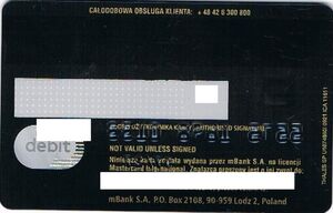 Bank Card: Map Of Europe (BRE Bank SA/MultiBank/mBank, PolandCol:PL-MC ...