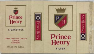 prince henry tobacco Cigarette Pack: Prince Henry (India, RepublicCol:IN-CT-0033 🚬