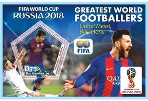 Stamp: Sport Greatest world footballers Lionel Messi (Gambia: Illegal ...