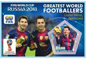 Stamp: Sport Greatest world footballers Lionel Messi (Gambia: Illegal ...