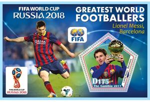 Stamp: Sport Greatest world footballers Lionel Messi (Gambia: Illegal ...
