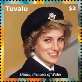 Stamp: Diana, Princess of Wales (Tuvalu(25th Death Anniversary of