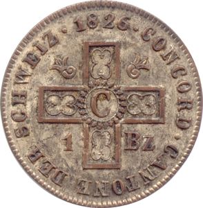 1 Batzen (arms on bottom piece) 