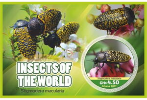 Stamp: Fauna Insects of the world (Ghana: Illegal StampsCol:GH 2017-09/6
