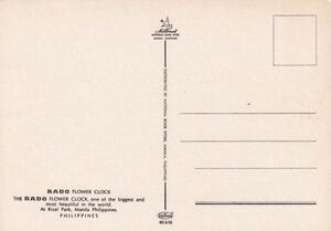 Manila. The RADO Flower Clock at Rizal Park