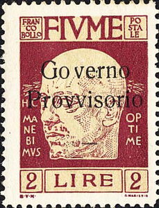 Gabriele D´Annunzio Overprint "Governo Provvisorio"