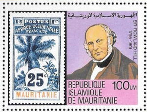Sir Rowland Hill & stamp Mi:MR 7
