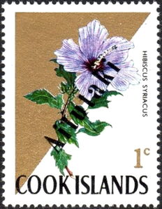 Common Hibiscus (Hibiscus syriacus), optd Aitutaki