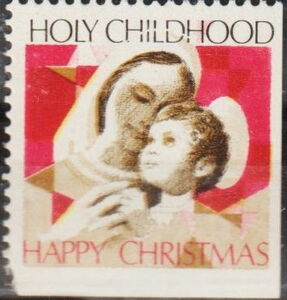 Stamp: Holy Childhood Happy Christmas Madonna and Child (United States