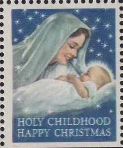 Stamp: Holy Childhood Happy Christmas Madonna and Child (United States