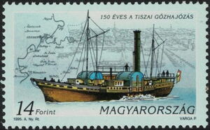 Tug-wheeled steamship