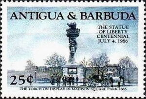 Torch from Statue in Madison Square Park, 1885