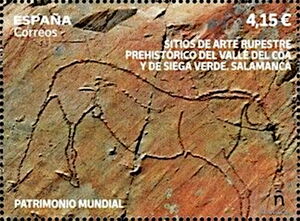 Stamp: Prehistoric Rock Art of Côa Valley and Siega Verde (SpainMi:ES ...