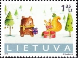 Bear and Fox with Presents