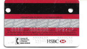 Bank Card: Apas (HSBC Bank Brasil S.A., BrazilCol:BR-GM-0110