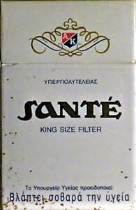 sante cigarette Cigarette Pack: Sante King Size Filter (Greece(Sante King Size Filter)  Col:GR-CT-7025 🚬