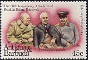 Churchill, Roosevelt and Stalin at Yalta Conference