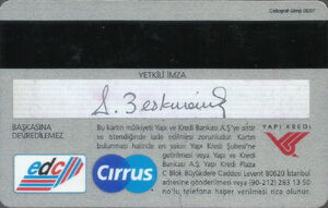 Bank Card: Telecard (Yapi Kredi Bankasi, Türkiye (Turkey)Col:TR-MS-0015.03