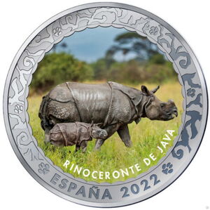1.50 Euro (Endangered animals - Java Rhinoceros)