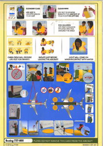 Safety Card: B737-800 (Ethiopian Airlines, EthiopiaCol:ETH-ET-0019