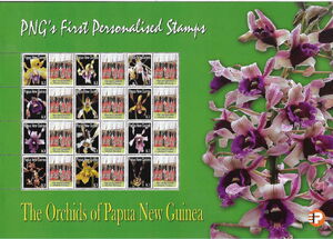 Stamp: Orchids of Papua New Guinea - First Personalised Stamps (Papua ...