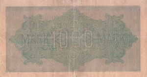 Banknote: 1,000 Mark (Germany(1922 3rd Issue - Reichsbanknote, Republic ...