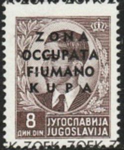 Yugoslavia Stamp Overprint "Fiumano Kupa"
