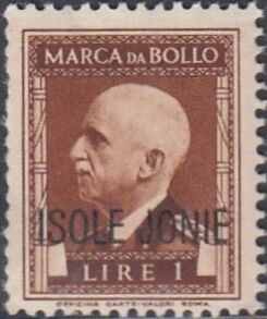 King Victor Emmanuel III facing left, with fasces