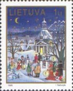 Churchgoers with Lanterns