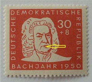 Stamp: Johann Sebastian Bach (Germany, Democratic Republic (DDR)(200th ...