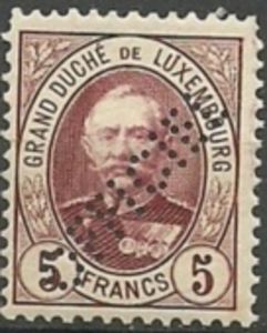 Grand Duke Adolf - Official (Perfin)