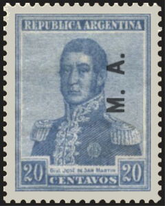 José Francisco de San Martin (1778-1850), ovpt. "M.A."