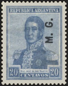 Josè Francisco de San Martin (1778-1850), ovpt. “M.G.”