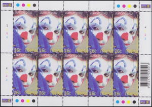 Child's Face painted as Clown