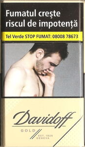 Cigarette Pack: Davidoff Gold (RomaniaCol:RO-CT-0197