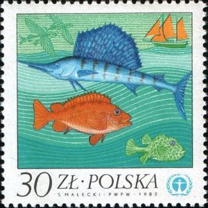 Sailfish, Redfish, Puffer Fish, Sailship