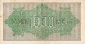 Banknote: 1,000 Mark (Germany(1922 3rd Issue - Reichsbanknote, Republic ...
