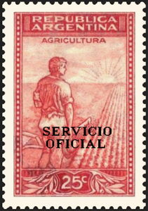 Agriculture - Overprint "SERVICIO OFICIAL" (12¼ mm)