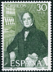 Stamp: Andres Bello (1781-1865) (Spain(Spanish Celebrities (1982)) Mi ...