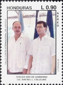 Stamp: Presidents of Honduras and Salvador (Honduras(Border dispute