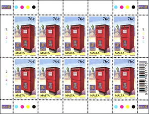 MaltaPost letter box on pedestal, Floriana