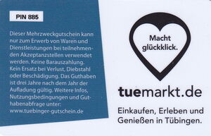 Tübinger Gutschein - City view