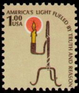 Rush Lamp Invert Stamp: Rush Lamp and Candle Holder (United States of America(Americana ...