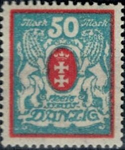 The coat of arms of Danzig with lions